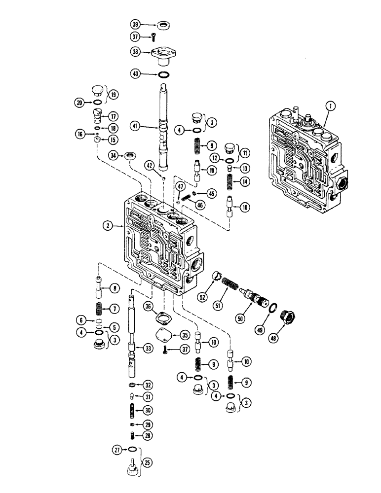 Схема запчастей Case IH 1370 - (172) - HYDRAULICS, TRANSMISSION CONTROL VALVE ASSEMBLY (08) - HYDRAULICS