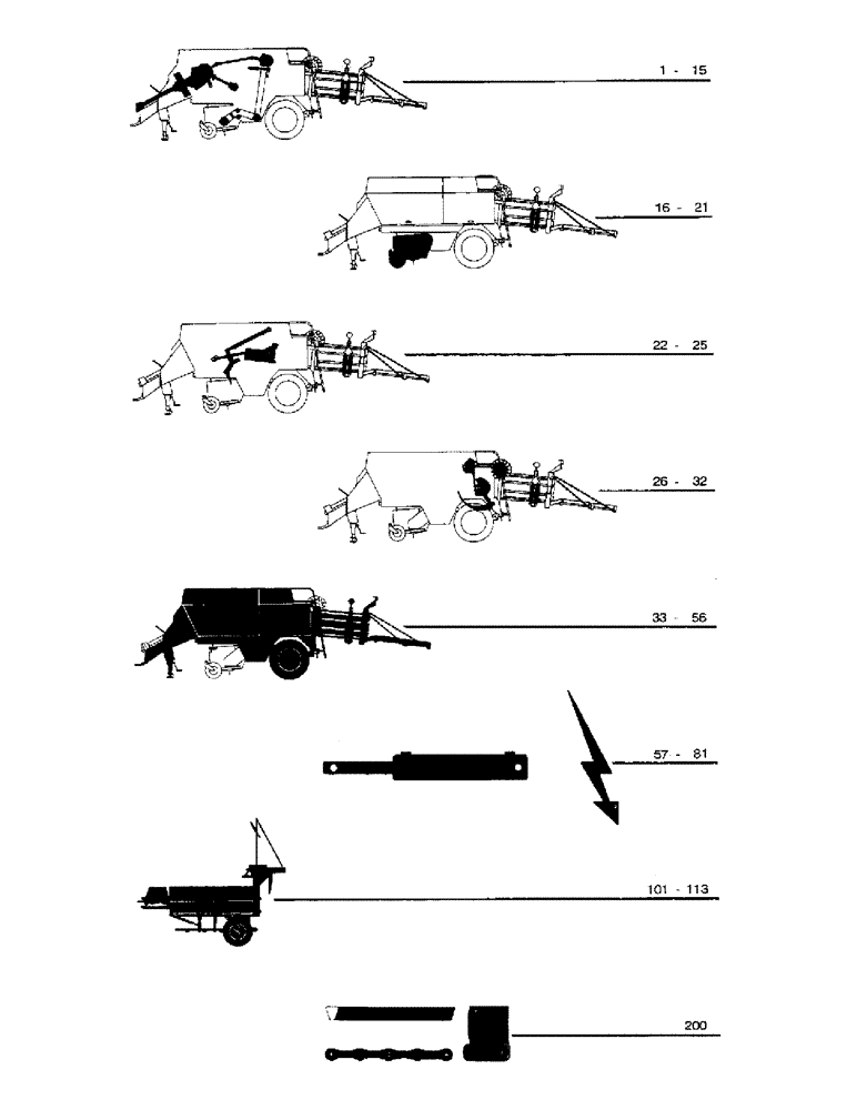 Схема запчастей Case IH 110 - (00-H) - MAIN INDEX (00) - GENERAL