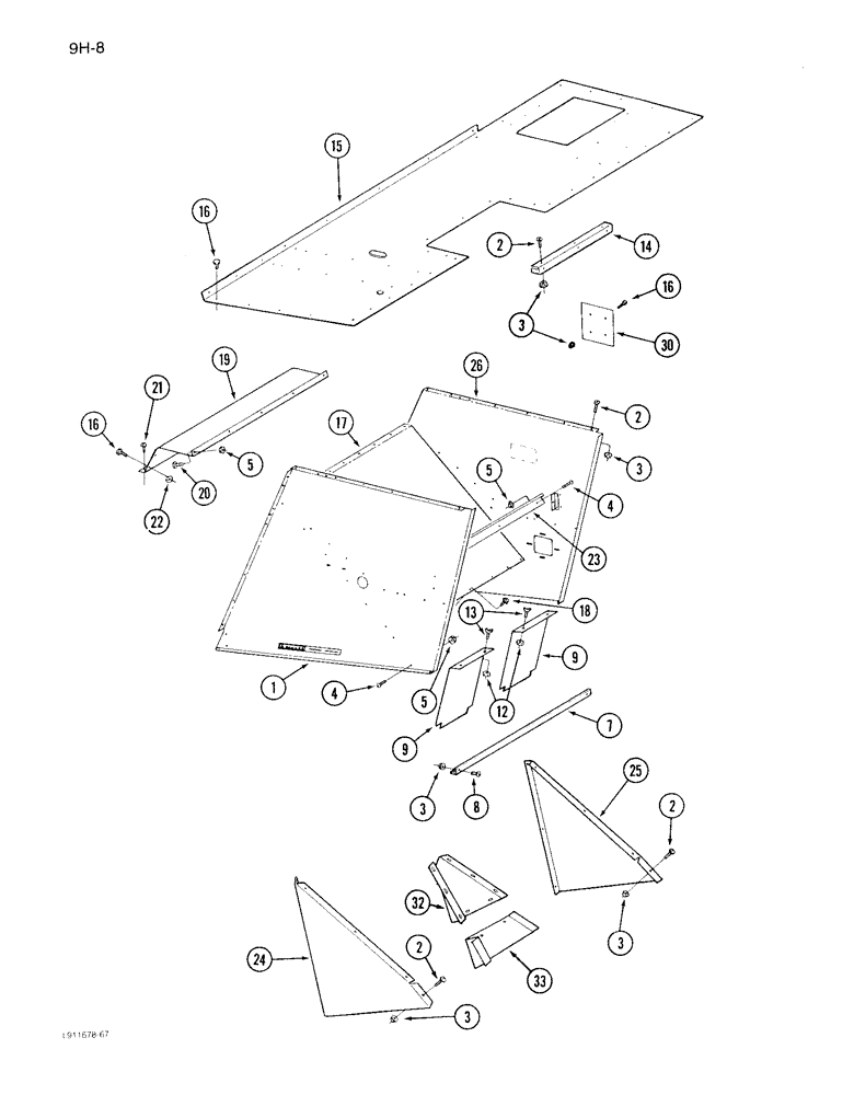 Схема запчастей Case IH 1640 - (9H-08) - SEPARATOR SIDES (12) - CHASSIS