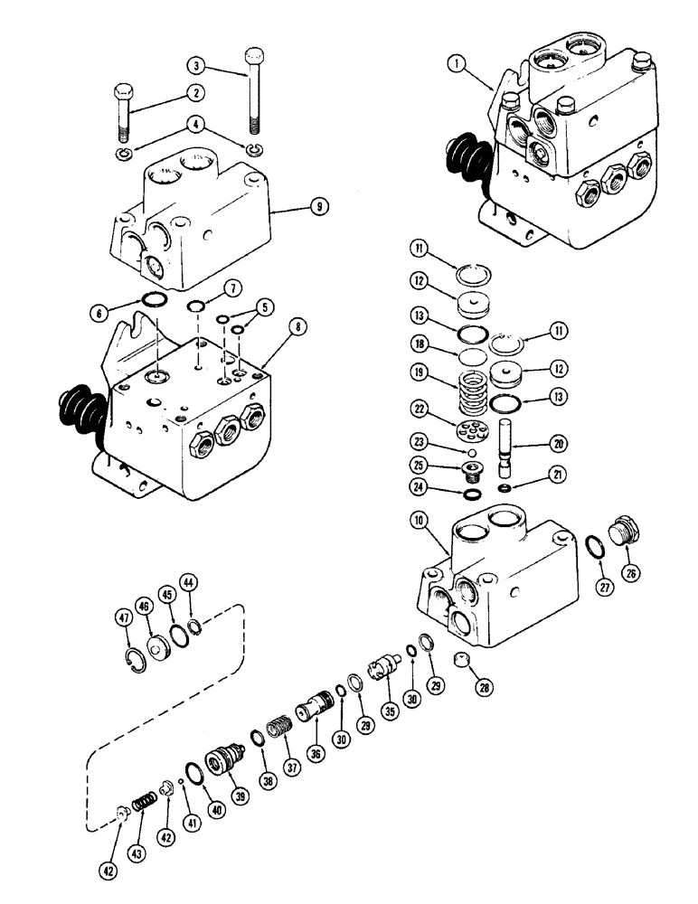 Схема запчастей Case IH 1370 - (256) - A65727 BRAKE VALVE ASSEMBLY, PART NUMBER STAMPED ON COVER (07) - BRAKES