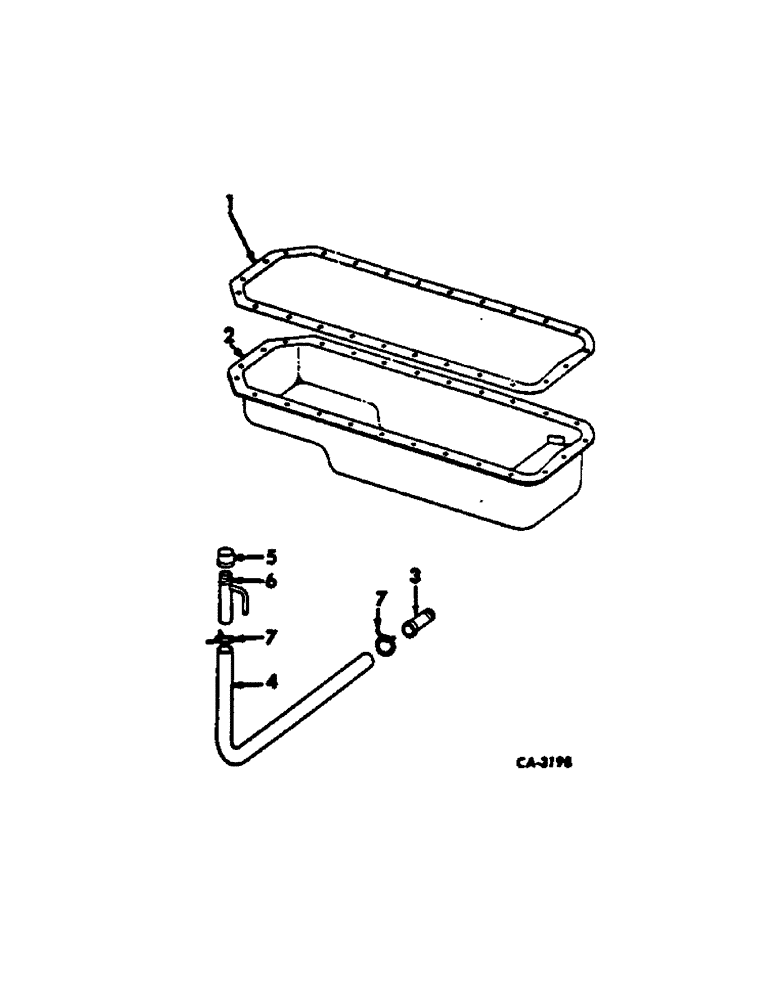 Схема запчастей Case IH C-263 - (B-19) - CRANKCASE OIL PAN, 403 AND 615 COMBINES 