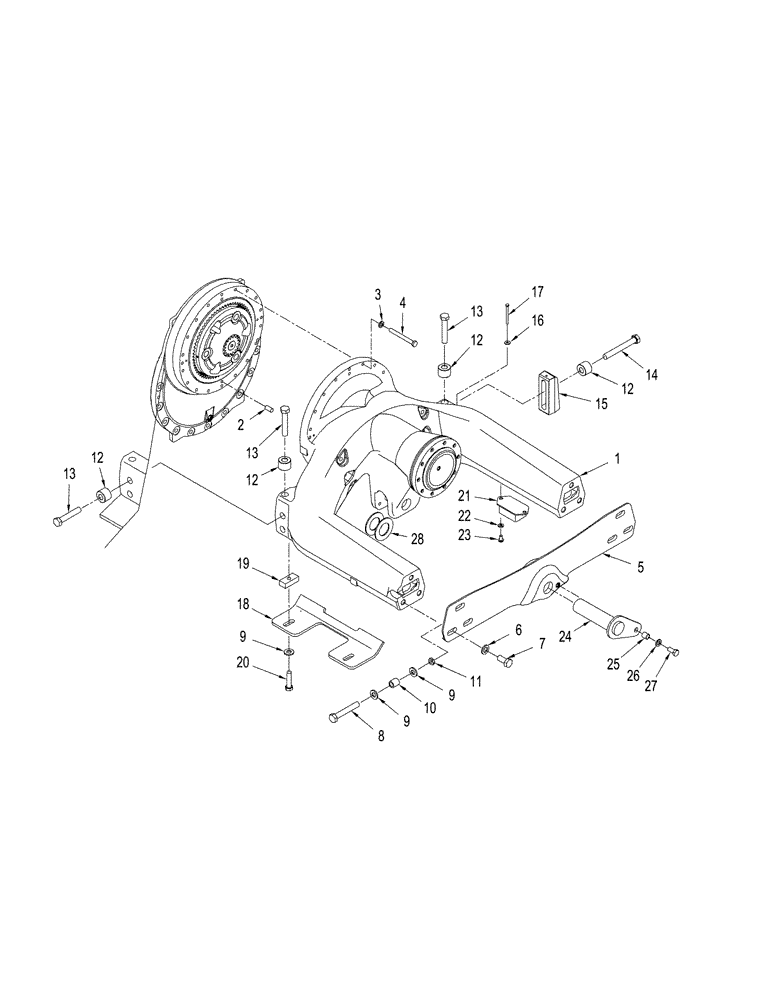 Схема запчастей Case IH STX450 - (06-09[01]) - YOKE MOUNTING, QUADTRAC TRACTOR, ASN JEE0106701 (06) - POWER TRAIN