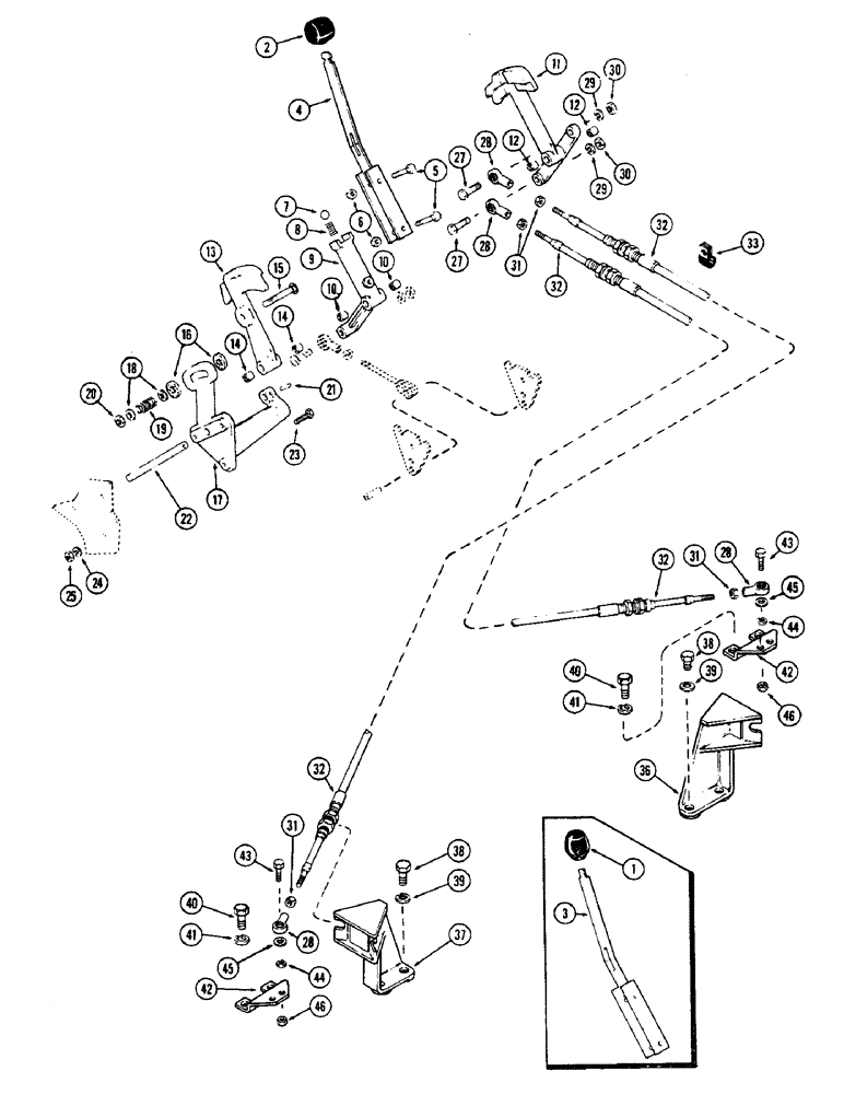 Схема запчастей Case IH 2470 - (142) - REAR STEERING CONTROL LINKAGE (05) - STEERING