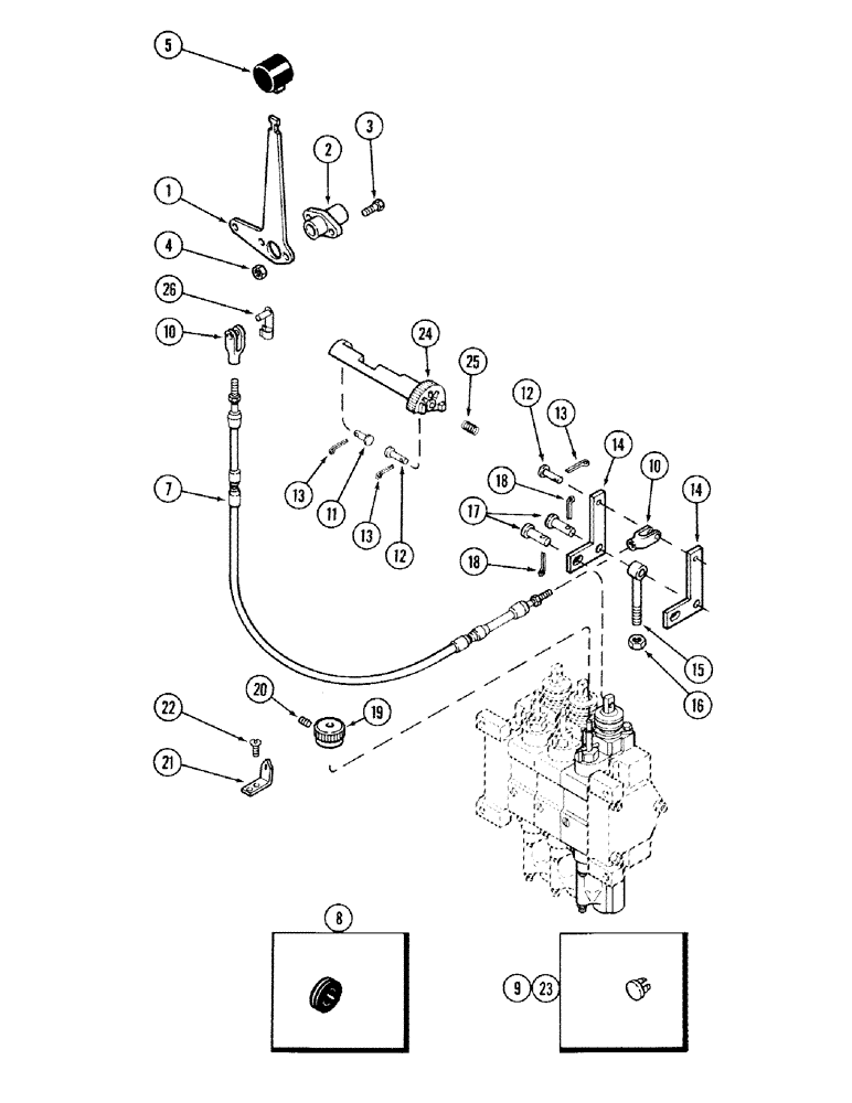 Схема запчастей Case IH 2394 - (8-036) - REMOTE HYDRAULICS ADD-ON ATTACHMENT, THIRD CIRCUIT WITHOUT LOAD CHECK (08) - HYDRAULICS