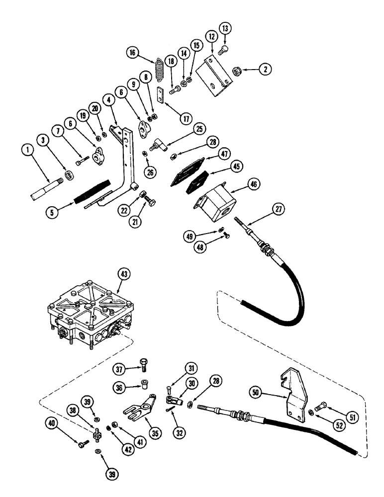 Схема запчастей Case IH 4890 - (6-174) - CLUTCH PEDAL AND LINKAGE (06) - POWER TRAIN