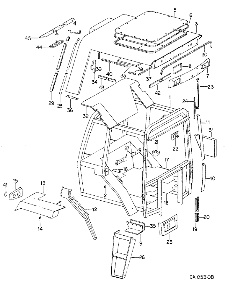 Схема запчастей Case IH HYDRO 186 - (13-16) - SUPERSTRUCTURE, TRACTOR CAB AND CONNECTIONS (05) - SUPERSTRUCTURE