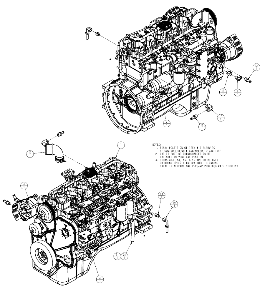 Схема запчастей Case IH TITAN 4020 - (02-002[01]) - ENGINE GROUP, TITAN 4520 (01) - ENGINE