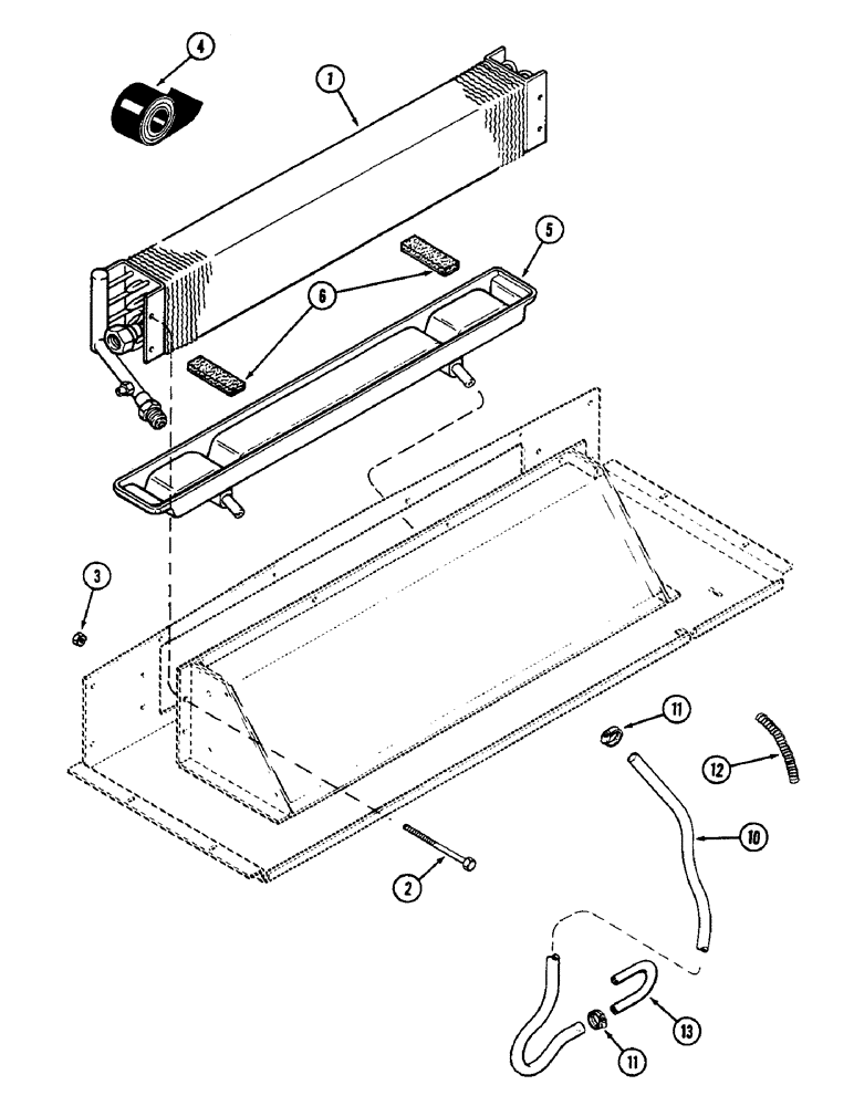 Схема запчастей Case IH 2290 - (9-592) - CAB, AIR CONDITIONING EVAPORATOR, PRIOR TO CAB SERIAL NUMBER 12023102 (09) - CHASSIS/ATTACHMENTS