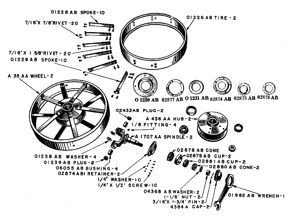 Схема запчастей Case IH L-SERIES - (073) - FRONT WHEEL, STEEL (06) - POWER TRAIN