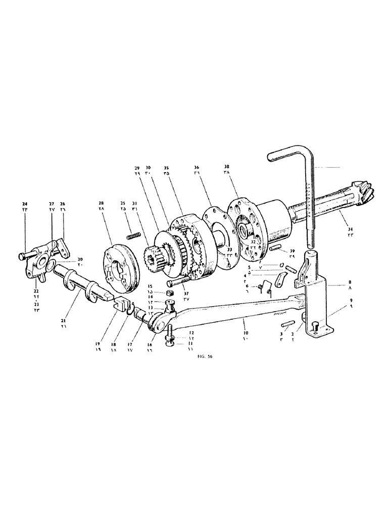 Схема запчастей Case IH 950 - (148) - TRANSMISSION BRAKE (06) - POWER TRAIN