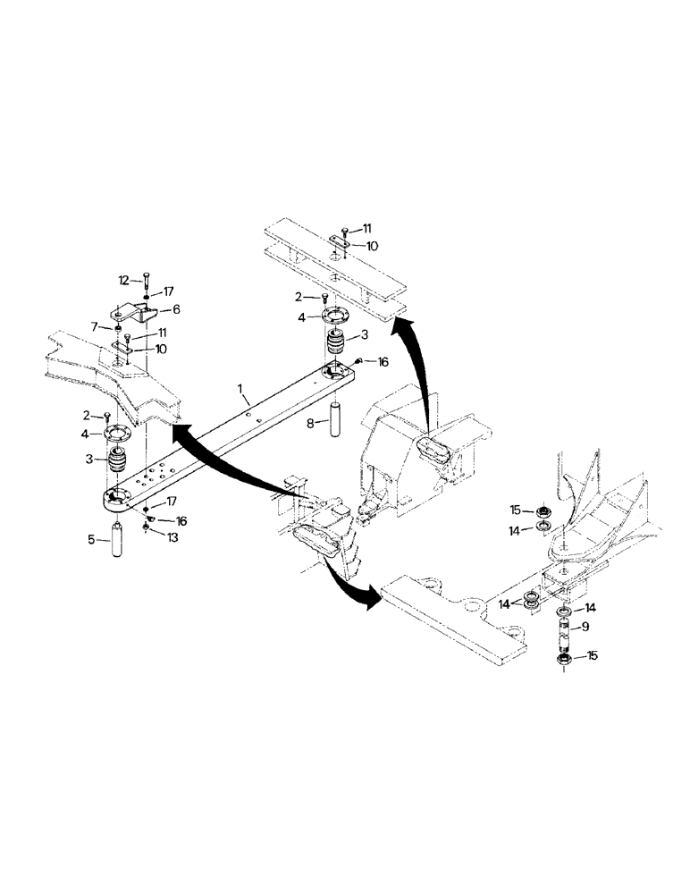 Схема запчастей Case IH CR-1225 - (06-05) - KING PIN AND CONNECTING LINK (12) - FRAME