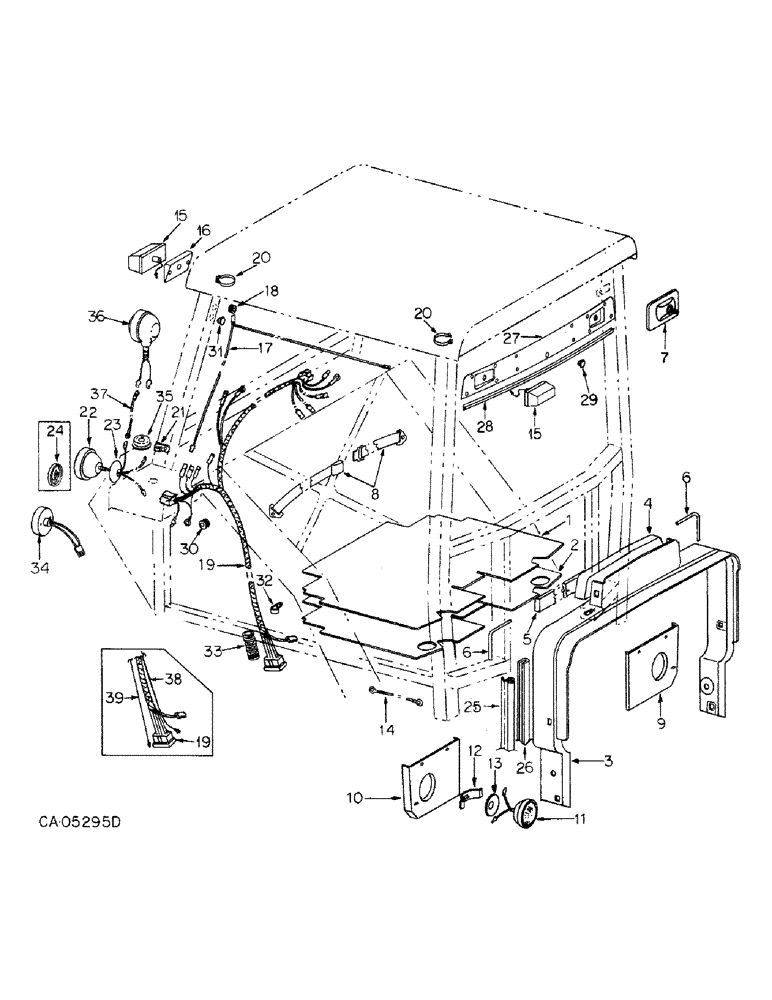 Схема запчастей Case IH 1586 - (13-14) - SUPERSTRUCTURE, ROLL OVER PROTECTIVE FRAME CONNECTIONS (05) - SUPERSTRUCTURE