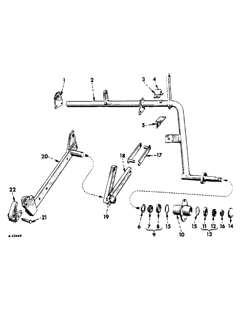 Схема запчастей Case IH 70L - (F-12) - LAND AXLE AND CYLINDER SUPPORT 