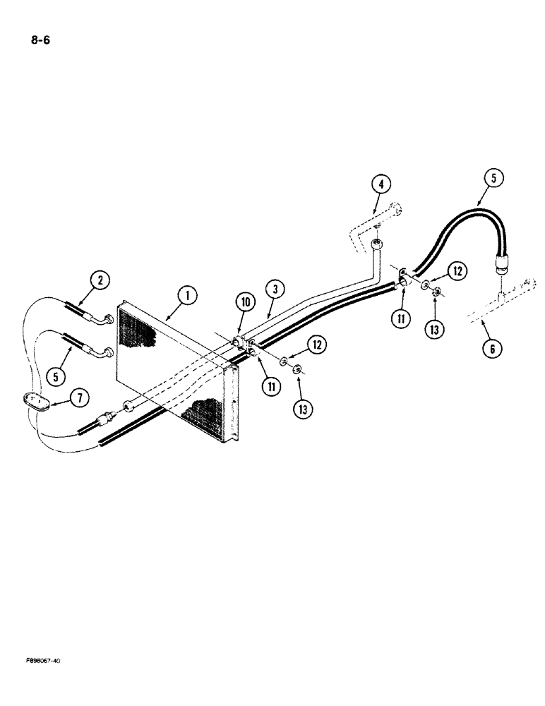 Схема запчастей Case IH 9280 - (8-06) - HYDRAULIC SYSTEM, OIL COOLER LINES (08) - HYDRAULICS