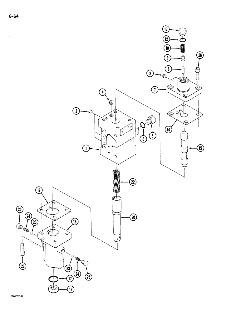 Схема запчастей Case IH 9180 - (6-64) - PTO ASSEMBLY CONTROL VALVE (06) - POWER TRAIN