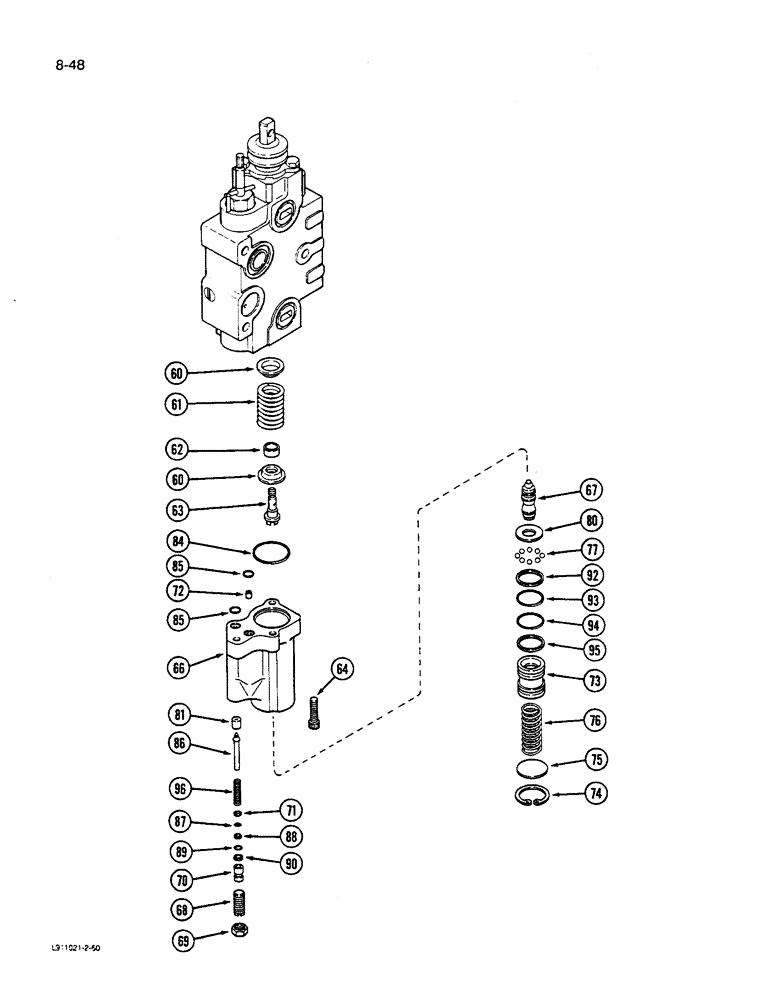 Схема запчастей Case IH 9270 - (8-048) - LOAD CHECK REMOTE VALVE ASSEMBLY IF EQUIPPED CONT. (08) - HYDRAULICS