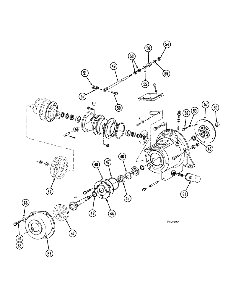 Схема запчастей Case IH 1680 - (6-04) - POWER TAKEOFF DRIVE (CONTD) (03) - POWER TRAIN