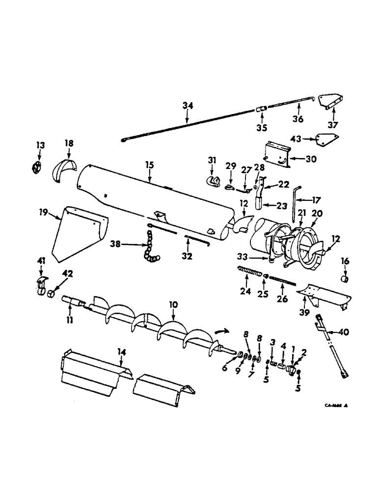 Схема запчастей Case IH 615 - (26-11) - GRAIN TANK, GRAIN TANK UNLOADER Grain Tank