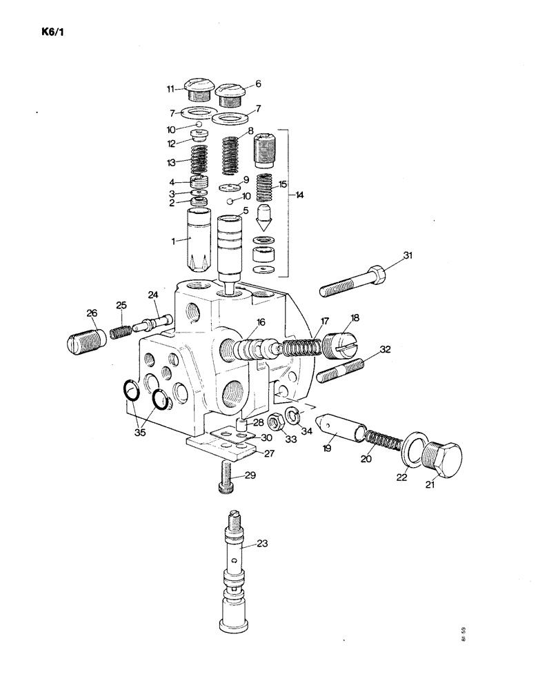 Схема запчастей Case IH 1190 - (K-06) - CONTROL VALVE (07) - HYDRAULICS