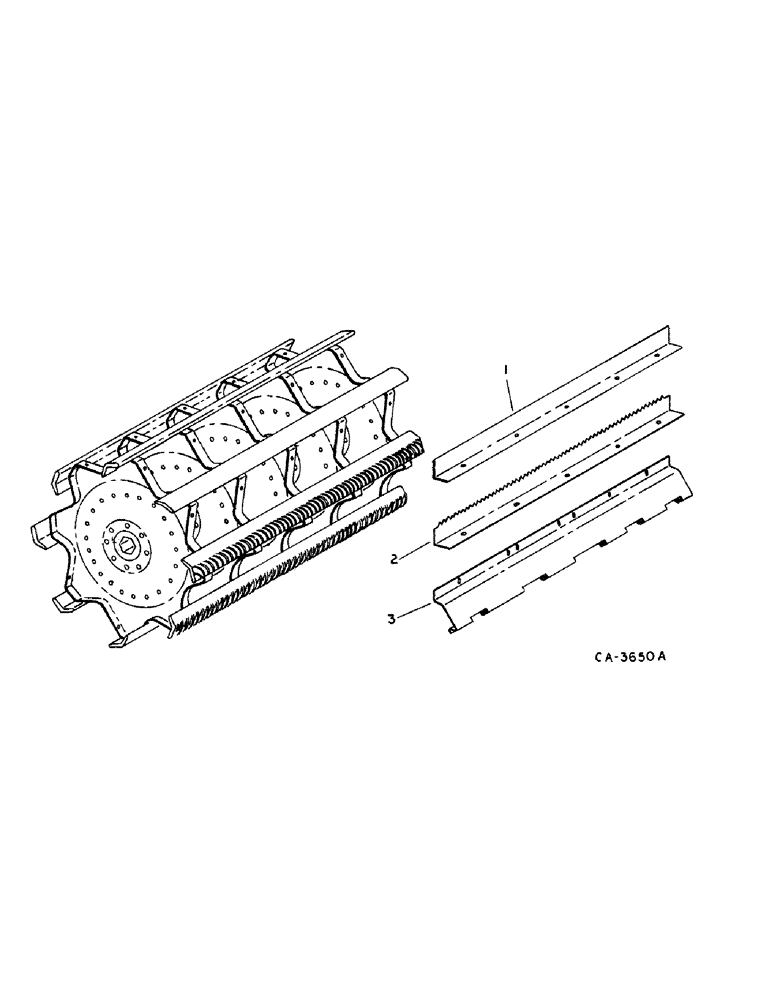 Схема запчастей Case IH 914 - (21-03) - THRESHING CYLINDER AND CONCAVE, SPECIAL CYLINDER BARS (14) - THRESHING