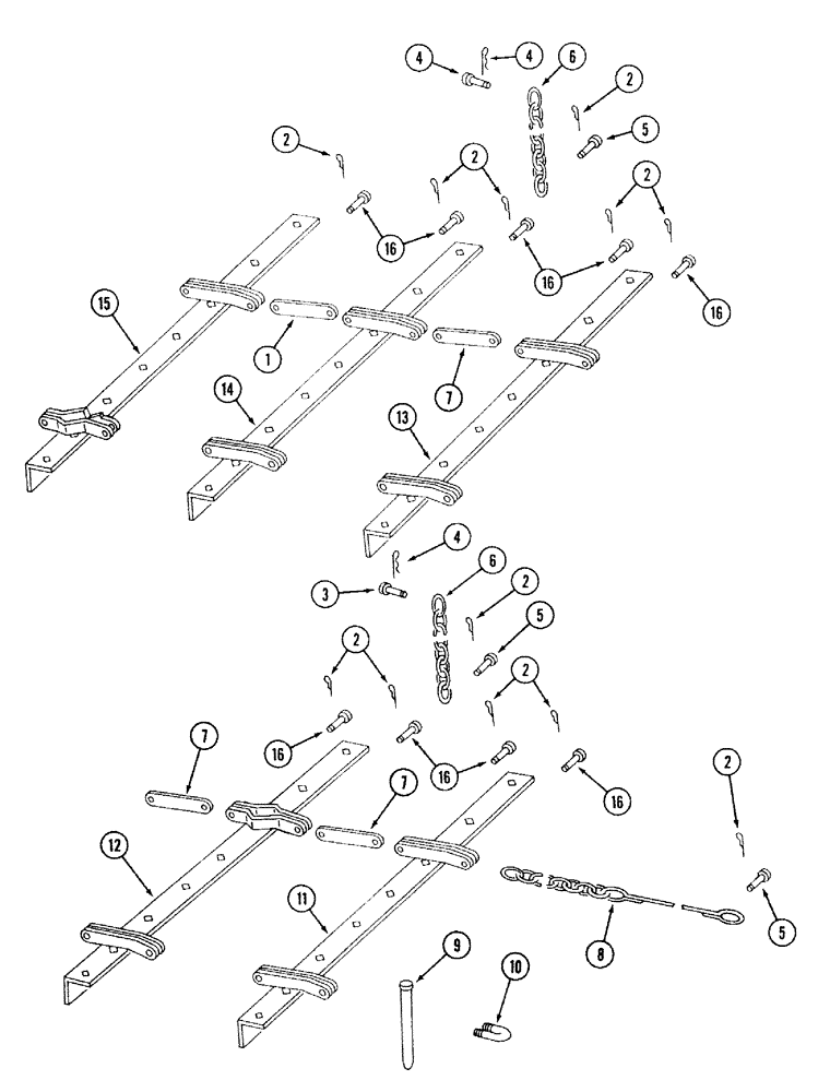 Схема запчастей Case IH 568 - (9-10) - PEG TOOTH SECTION, HEAVY DUTY (09) - CHASSIS/ATTACHMENTS