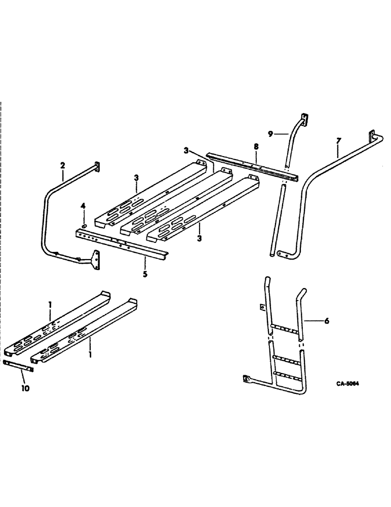 Схема запчастей Case IH 815 - (12-25) - POWER, ENGINE SERVICE CATWALK AND SERVICE LADDER Power