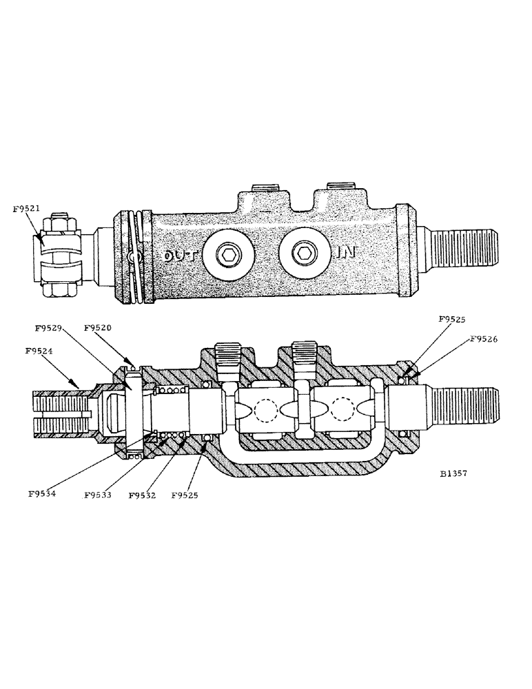 Схема запчастей Case IH 800 - (291) - F75719 POWER STEERING VALVE (41) - STEERING