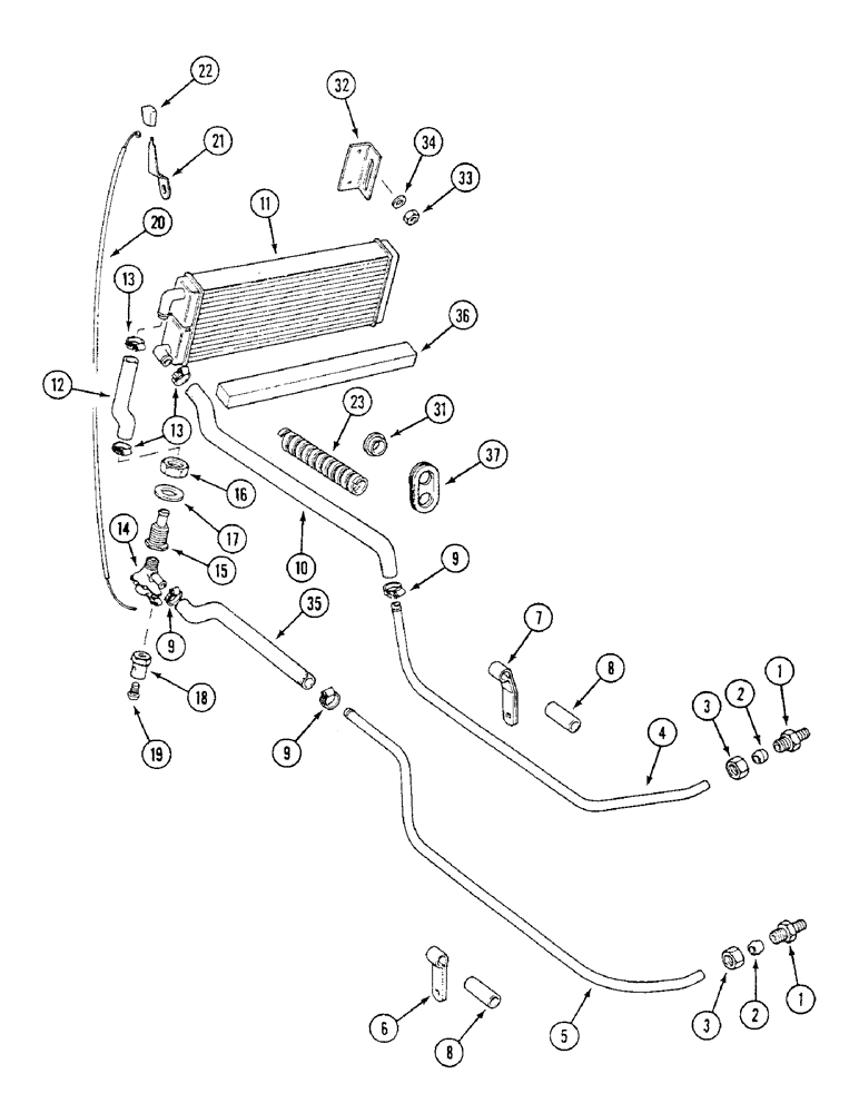 Схема запчастей Case IH 1294 - (9-358) - CAB HEATER, TUBES AND FITTINGS (09) - CHASSIS/ATTACHMENTS