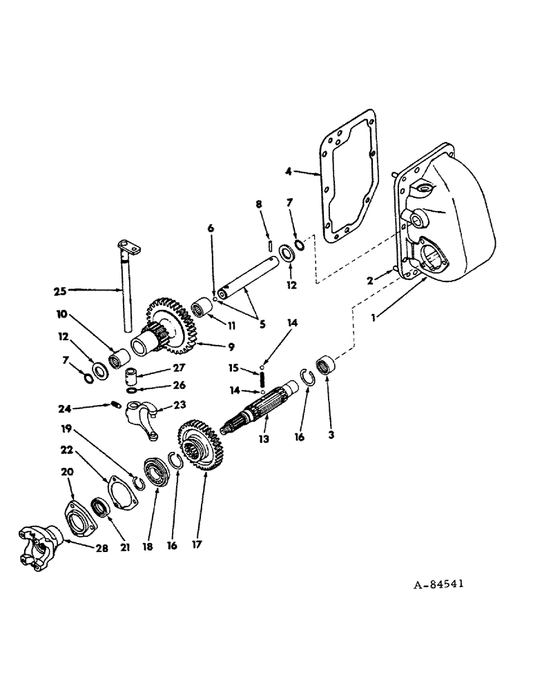 Схема запчастей Case IH HYDRO 100 - (07-80) - DRIVE TRAIN, TRANSMISSION, 966, 1066, 1466 AND HYDRO 100 TRACTORS WITH ALL WHEEL DRIVE (04) - Drive Train