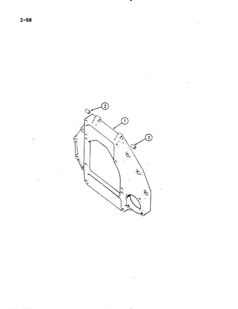 Схема запчастей Case IH 485 - (2-058) - FLYWHEEL HOUSING (02) - ENGINE