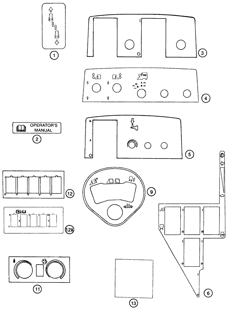 Схема запчастей Case IH 2555 - (09F-29) - DECALS CAB (12) - CHASSIS