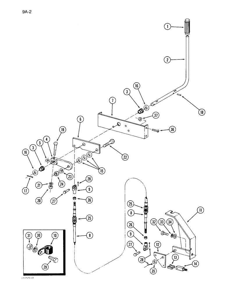 Схема запчастей Case IH 1822 - (9A-002) - AUXILIARY DRUM DRIVE CONTROLS (13) - PICKING SYSTEM