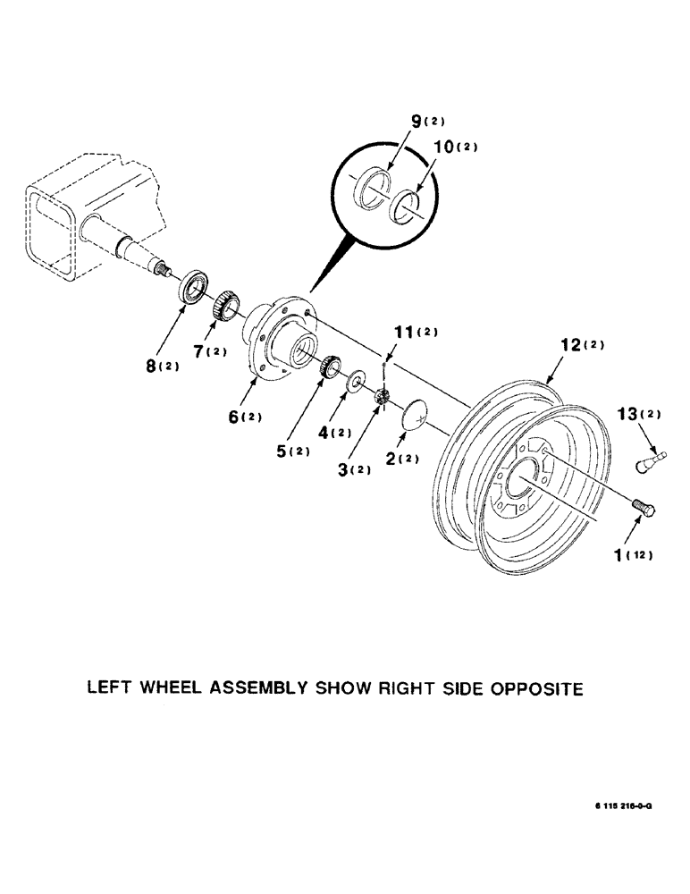 Схема запчастей Case IH 8380 - (7-10) - WHEEL AND HUB ASSEMBLY (09) - CHASSIS