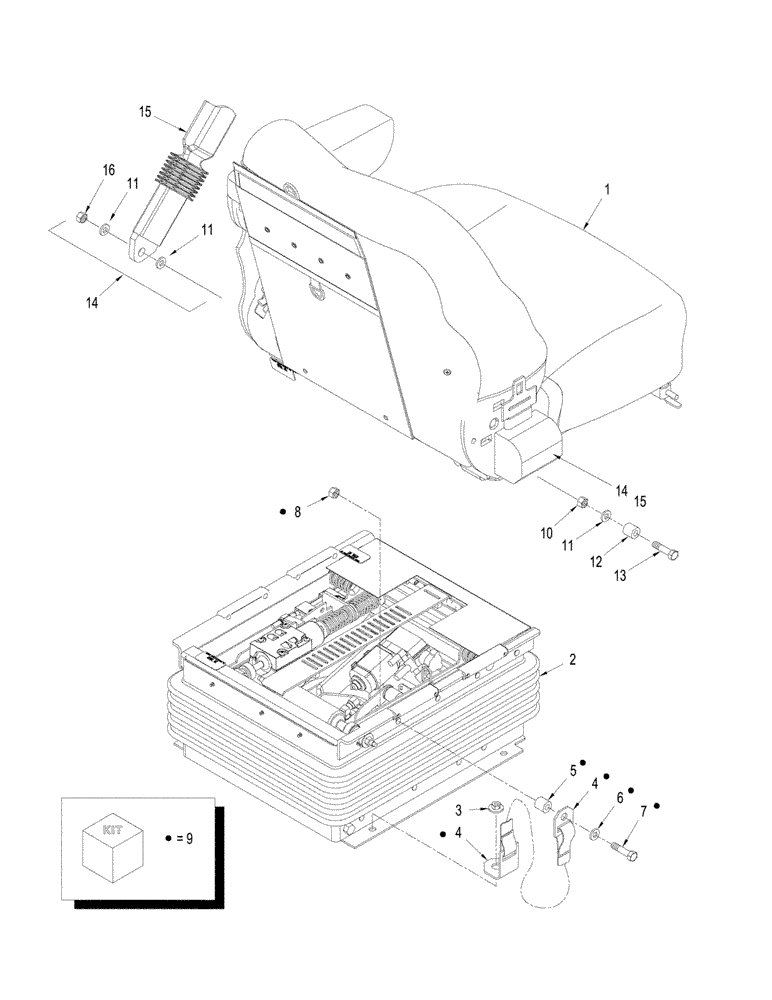 Схема запчастей Case IH STX450 - (09-26) - SEAT (09) - CHASSIS