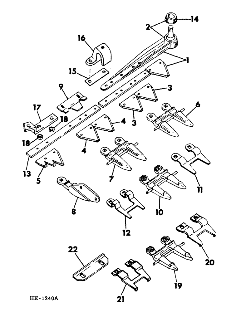 Схема запчастей Case IH 230 - (16-26) - PLATFORM, KNIFE AND GUARDS Platform