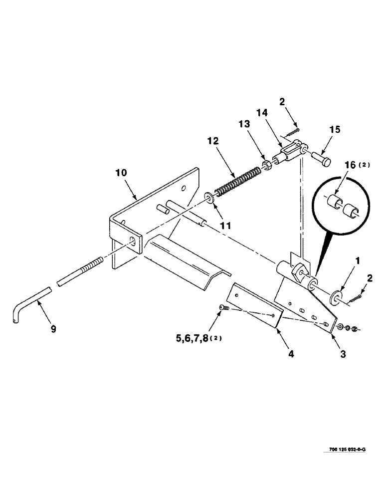 Схема запчастей Case IH 8455 - (6-08) - TWINE CUTOFF ASSEMBLY (14) - BALE CHAMBER