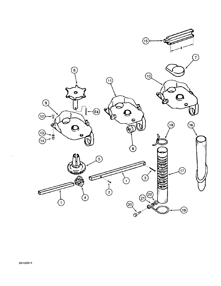 Схема запчастей Case IH 7100 - (9-042) - FERTILIZER FEED PARTS (09) - CHASSIS/ATTACHMENTS