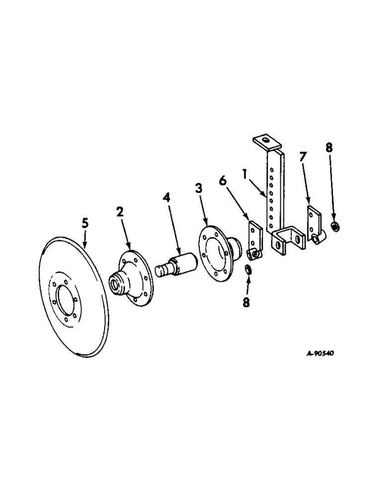 Схема запчастей Case IH 188 - (C-27) - DISK FURROWING ATTACHMENT, 9 IN. 