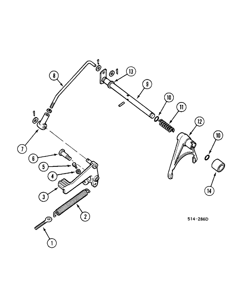 Схема запчастей Case IH 685 - (6-354) - DIFFERENTIAL LOCK, VERSION WITHOUT CA (06) - POWER TRAIN