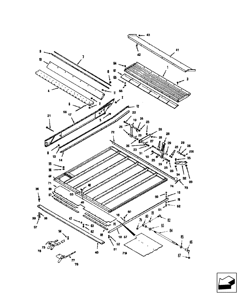 Схема запчастей Case IH 2588 - (74.101.20) - CHAFFER - SIEVE (74) - CLEANING