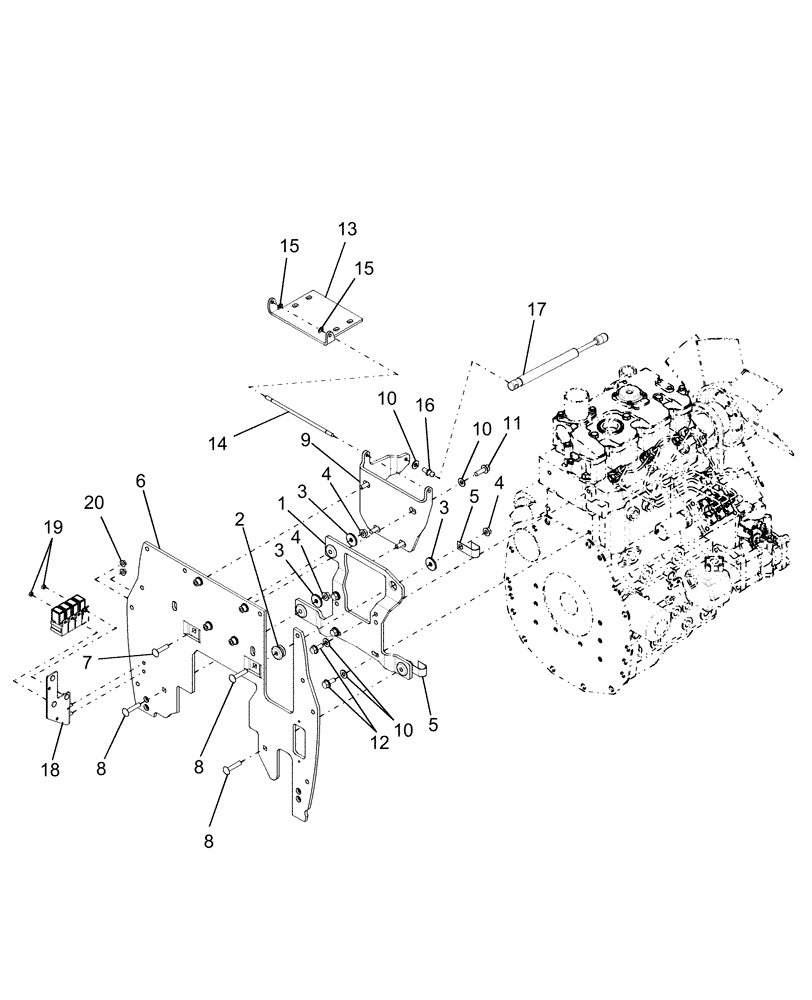 Схема запчастей Case IH FARMALL 35 - (08.02.02) - HOOD HINGE & FIREWALL (08) - SHEET METAL