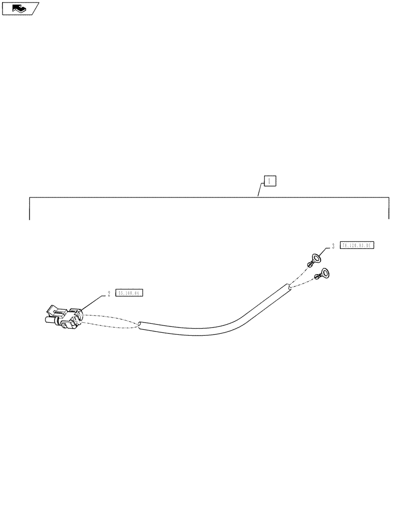 Схема запчастей Case IH 610 - (55.100.09) - PRESSURE WASHER SWITCH EXTENSION HARNESS (55) - ELECTRICAL SYSTEMS