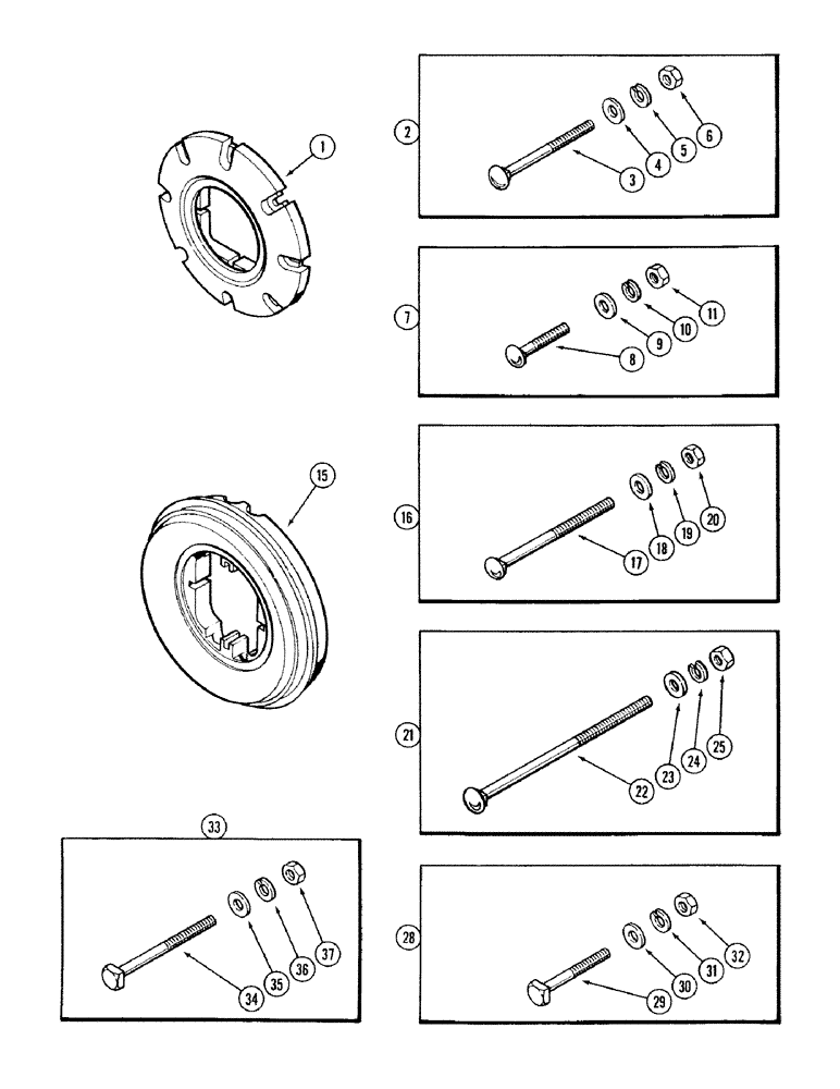 Схема запчастей Case IH 2394 - (6-090) - REAR WHEEL WEIGHTS (06) - POWER TRAIN