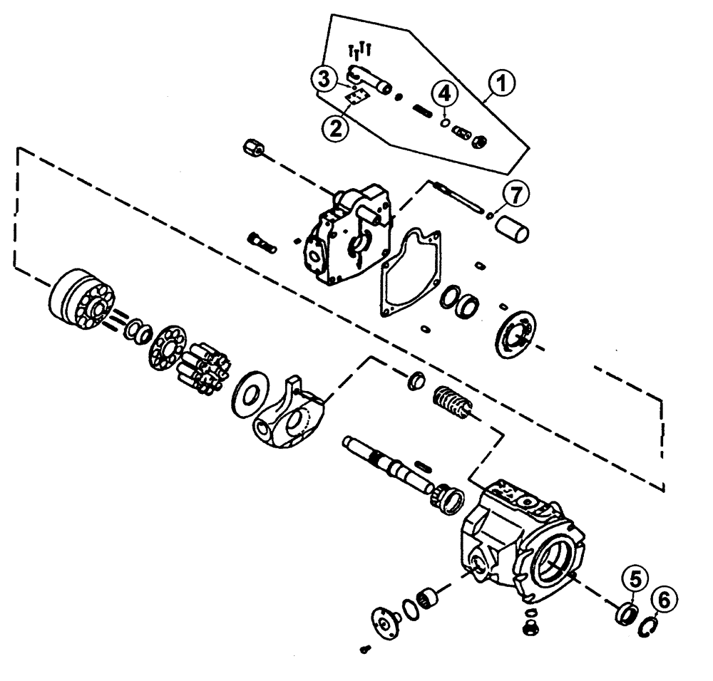 Схема запчастей Case IH 437 - (07-003) - PUMP, PRESS COMP. L38 Hydraulic Components