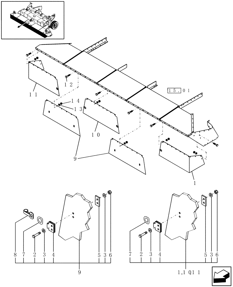 Схема запчастей Case IH DCX161 - (08.08) - SKIRT (08) - SHEET METAL