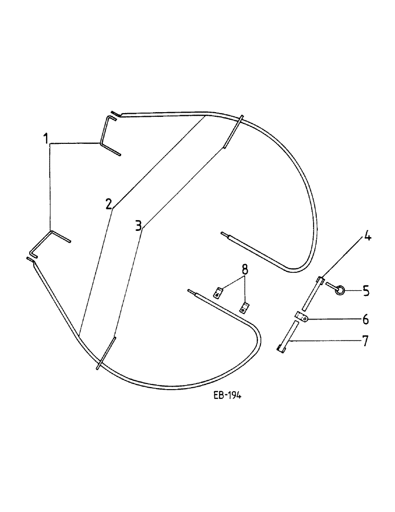 Схема запчастей Case IH 1460 - (17-029) - STRAW SPREADER GUARD RAILS, FOR GERMANY Mounted Equipment