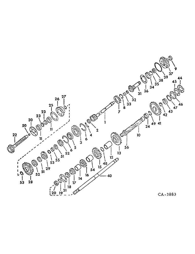 Схема запчастей Case IH 6788 - (07-20) - DRIVE TRAIN, SPEED TRANSMISSION, IN CLUTCH HOUSING, 6788 TRACTORS (04) - Drive Train