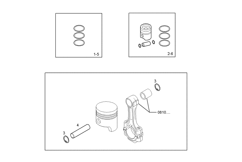 Схема запчастей Case IH F4CE0304B D601 - (0820.196) - PISTON ASSY - PISTON RINGS - PISTON PIN 