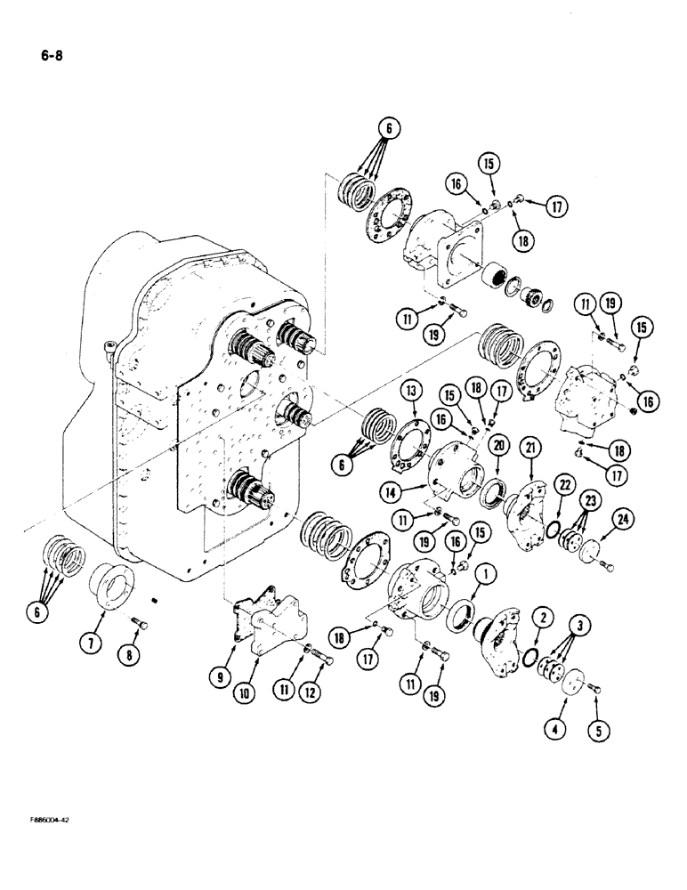 Схема запчастей Case IH 9170 - (6-08) - TRANSMISSION (06) - POWER TRAIN