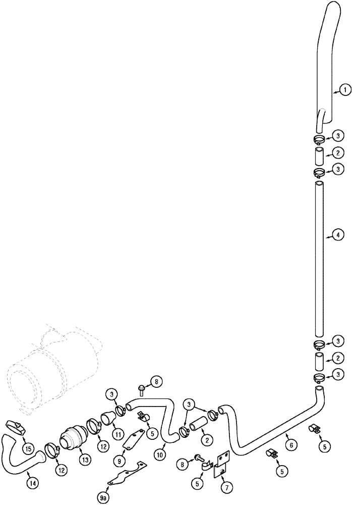 Схема запчастей Case IH CX90 - (02-21) - VERTICAL EXHAUST (02) - ENGINE